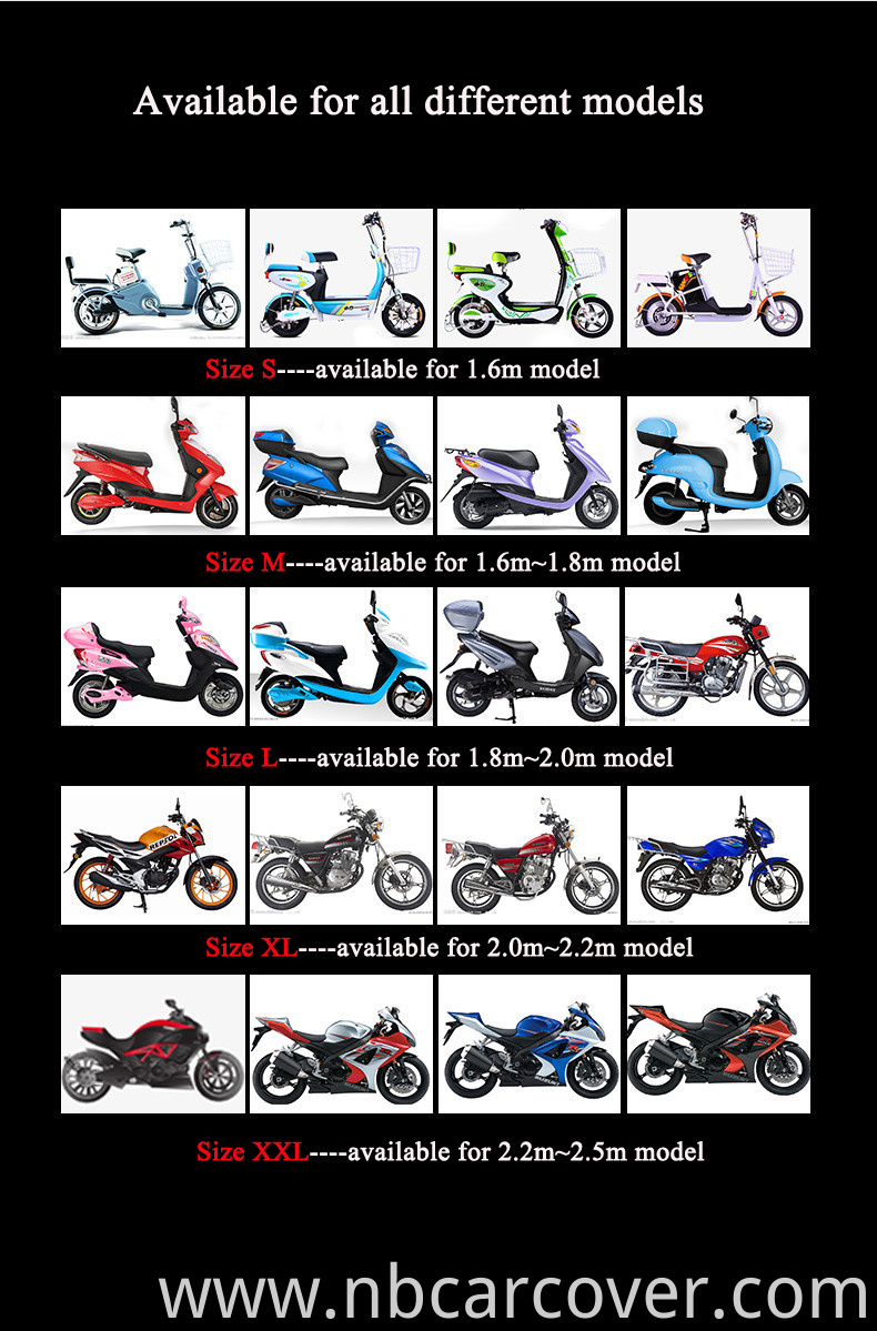 New arrival stock outdoor durable wind rain proof waterproof blue front bike full set cover for motorcycle